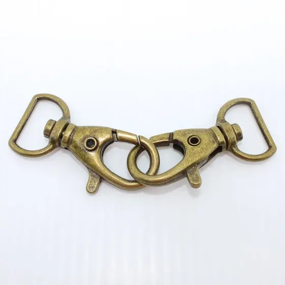 Fecho Mosquetao Base Reta 38Mm Em Zamak (100 Pc) 075 - Ouro Velho