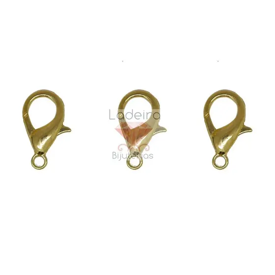 Fecho Lagosta 12Mm Em Zamak Com 1.000 Pecas 073 - Dourado 073