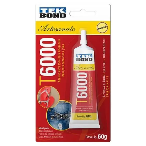 Cola Tekbond T6000 60G 001 - Cristal Transparente 001