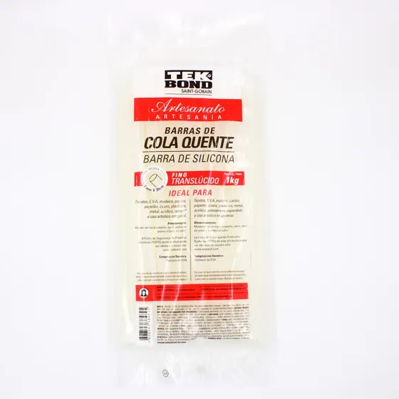 Cola Quente Tekbond Fina 7Mm Em Silicone Com 1Kg