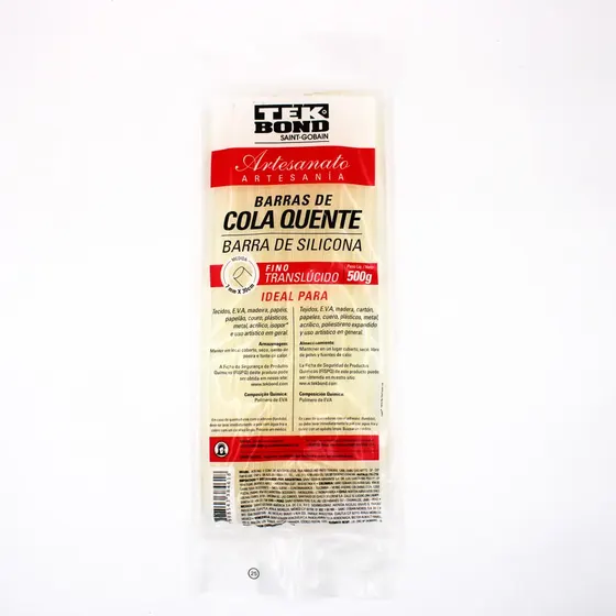 Cola Quente Tekbond Fina 7Mm Em Silicone Com 500Gr