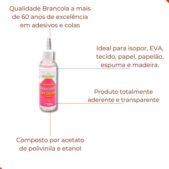 Cola De Silicone Liquido Brascoart Com 100G