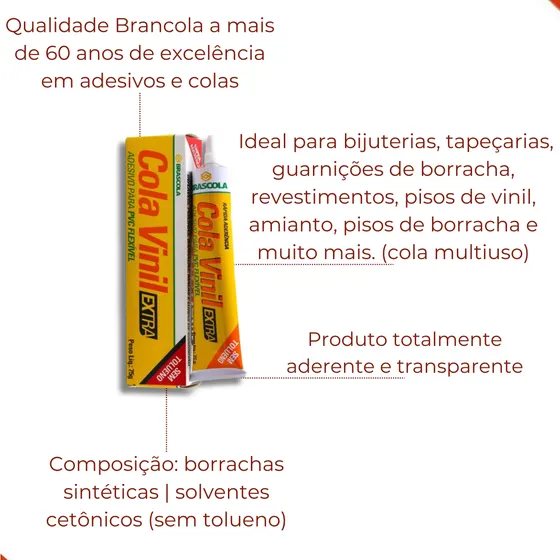Cola Vinil Extra Brascola 75G