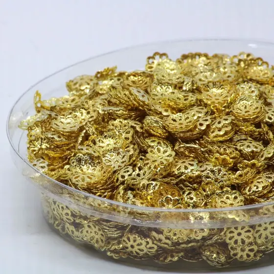 Tulipa Flor 6.5Mm Em Ferro Com 5000 Pecas 073 - Dourado 073