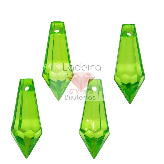 Ponteira Pirulito 14X37Mm Em Acrilico Com 500Gr 034 - Verde Bandeira 20