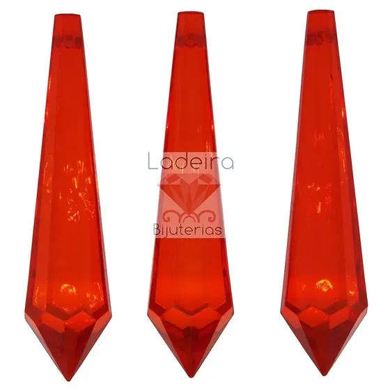 Ponteira Pirulito 18X74Mm Em Acrilico Com 500Gr 012 - Vermelho 12