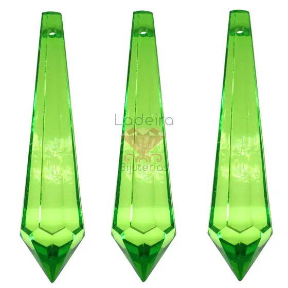 Ponteira Pirulito 18X74Mm Em Acrilico Com 500Gr 034 - Verde Bandeira 20
