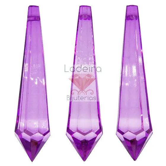 Ponteira Pirulito 18X74Mm Em Acrilico Com 500Gr 048 - Lilas 048