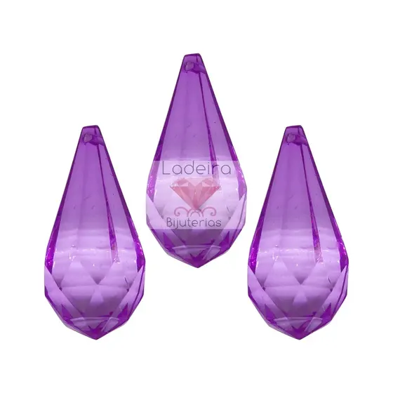Ponteira Gota 25X50Mm Em Acrilico Com 500Gr 049 - Lilas 49