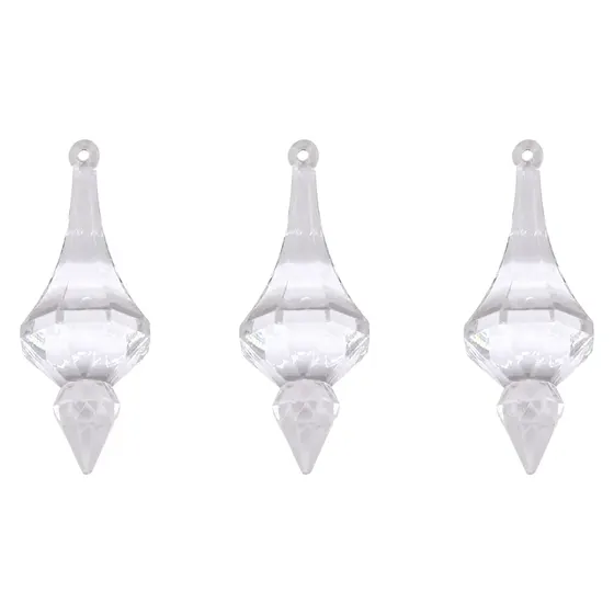 Ponteira Irregular 27X70Mm Em Acrilico Com 500Gr 001 - Cristal Transparente 001