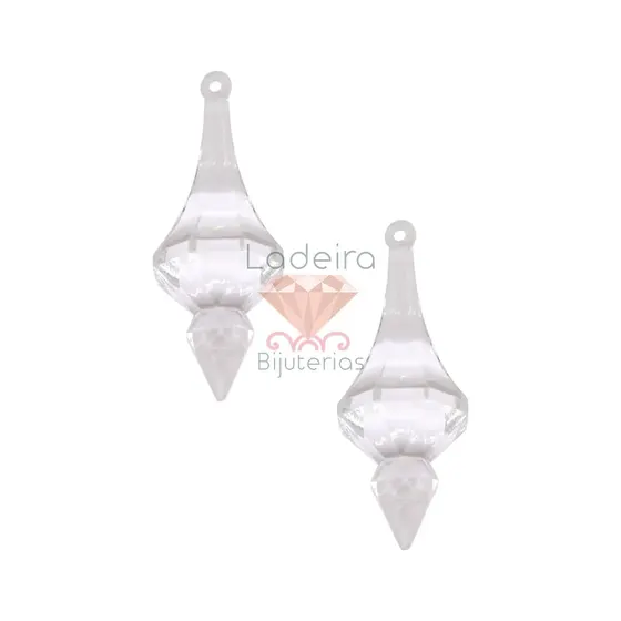 Ponteira Irregular 27X70Mm Em Acrilico Com 500Gr 001 - Cristal Transparente 001
