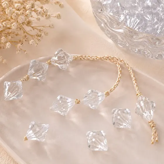 Ponteira Diamante 15Mm Em Acrilico Com 500Gr 001 - Cristal Transparente 001