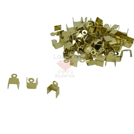 Terminal Quadrado Com Argola 6Mm Em Ferro Com 1000 Pecas 073 - Dourado 073
