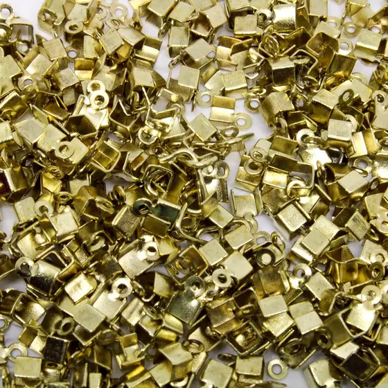 Terminal Quadrado Com Argola 03Mm Em Ferro Com 1000 Pecas 073 - Dourado 073