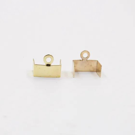 Terminal Quadrado Com Argola 10Mm Em Ferro Com 1000 Pecas 073 - Dourado 073