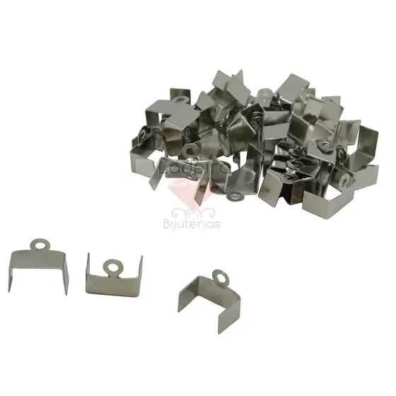 Terminal Quadrado Com Argola 10Mm Em Ferro Com 1000 Pecas 074 - Niquel 074