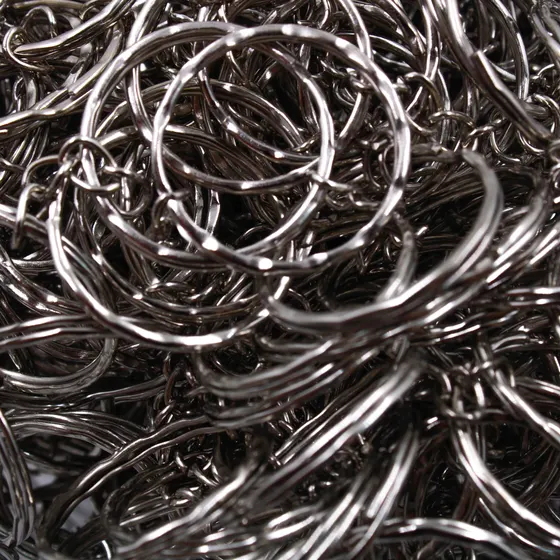 Argola Chaveiro Ondulada Com Corrente 25Mm Em Ferro Com 500 Pecas 074 - Niquel 074