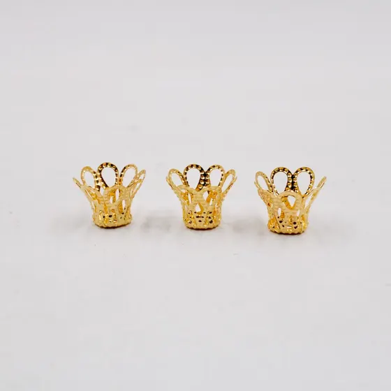 Tulipa Cone 18X15Mm Em Ferro Com 500Pcs 073 - Dourado 073