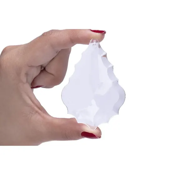 Ponteira Bacalhau Achatada 50X70Mm Em Acrilico Com 500Gr 001 - Cristal Transparente 001
