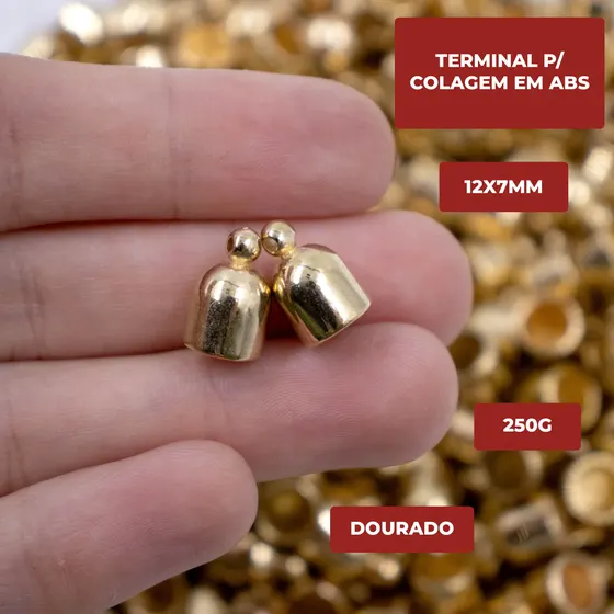 Terminal Para Colagem 12X07Mm Em Abs Com 250G