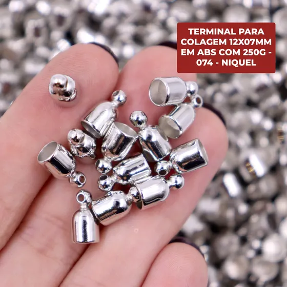 Terminal Para Colagem 12X07Mm Em Abs Com 250G