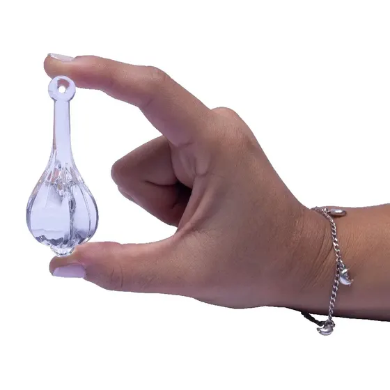 Ponteira Trabalhada 10X31Mm Em Acrilico Com 500Gr 001 - Cristal Transparente 001