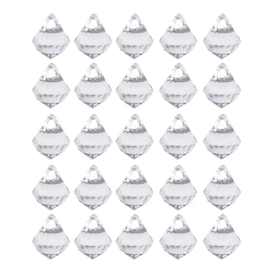 Ponteira Diamante Sextavado 13X18Mm Em Acrilico Com 500Gr 001 - Cristal Transparente 001