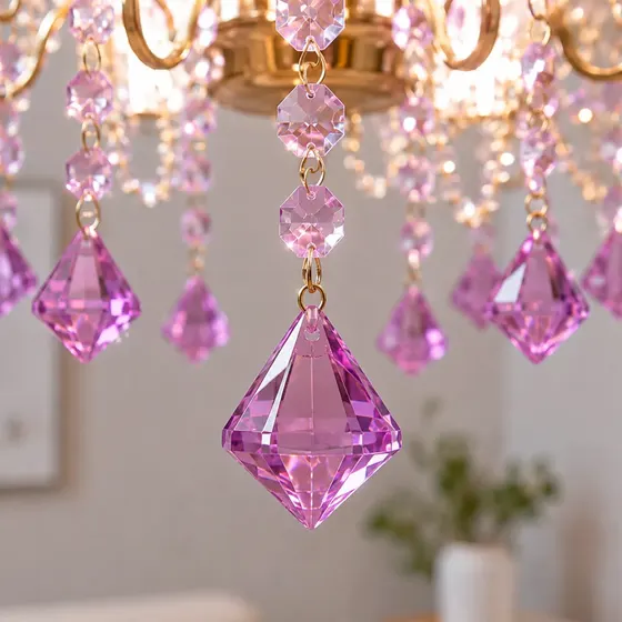 Ponteira Diamante Sextavado 13X18Mm Em Acrilico Com 500Gr 1440 - Lilas 1440