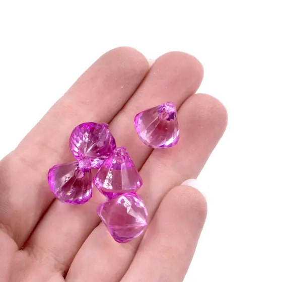 Ponteira Diamante Sextavado 13X18Mm Em Acrilico Com 500Gr 1440 - Lilas 1440