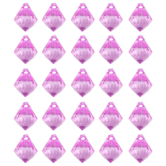 Ponteira Diamante Sextavado 13X18Mm Em Acrilico Com 500Gr 1440 - Lilas 1440
