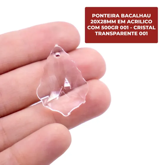 Ponteira Bacalhau 20X28Mm Em Acrilico Com 500Gr 001 - Cristal Transparente 001