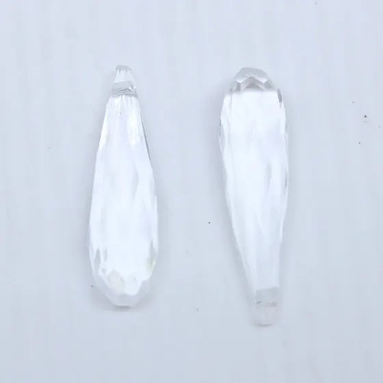 Ponteira Gota Sextavado 8X30Mm Em Acrilico Com 500Gr 001 - Cristal Transparente 001