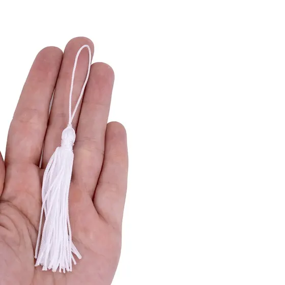 Pingente Pompom Tassel 70Mm Em Poliester Com 100 Pecas