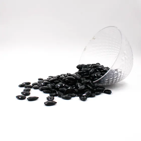 Ponteira Gota Sextavada 35Mm Em Acrilico Com 500Gr 072 - Preto