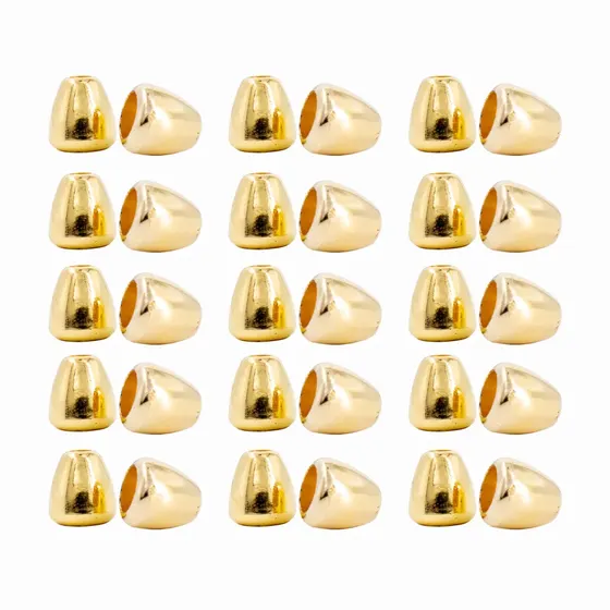 Ponteira Cone Arredondada 12Mm Em Abs Com 1.000 Pecas 073 - Dourado 073