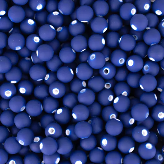 Bola Emborrachada Passante 08Mm Em Plastico Com 500Gr 237 - Azul Royal Z37