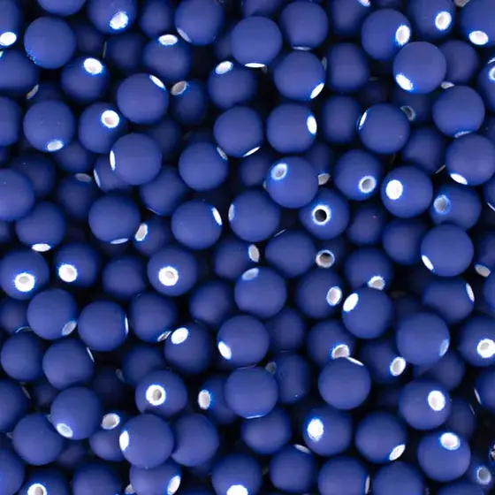 Bola Emborrachada Passante 08Mm Em Plastico Com 500Gr 237 - Azul Royal Z37
