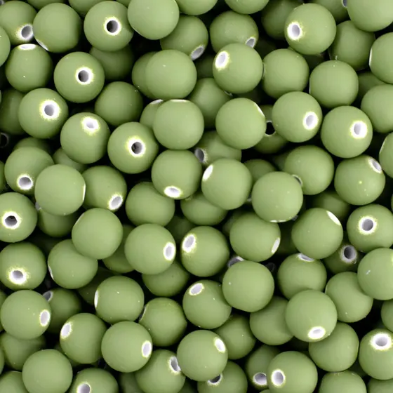 Bola Emborrachada Passante 08Mm Em Plastico Com 500Gr Sb028 - Verde Militar 028