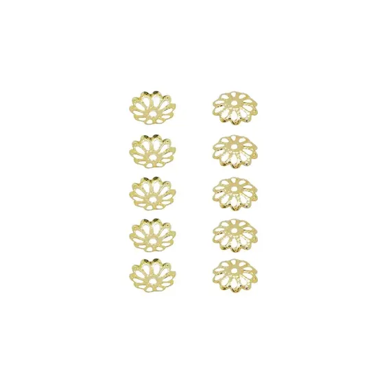 Tulipa Florzinha 08Mm Em Ferro Com 2.000 Pecas 073 - Dourado 073