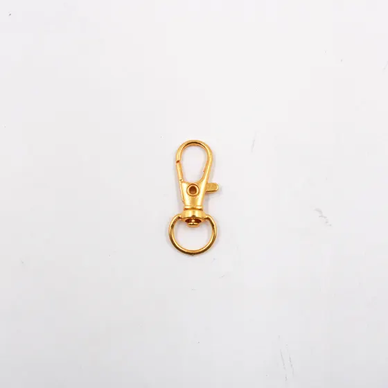 Fecho Mosquetao Base Arredondada 32Mm Em Zamak Com 100 Pecas 073 - Dourado 073