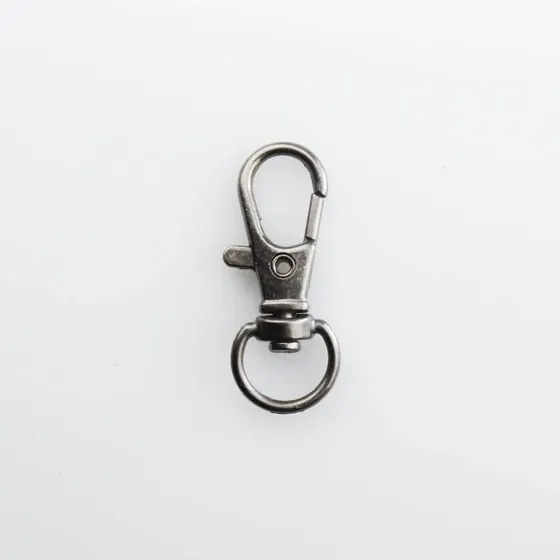 Fecho Mosquetao Base Arredondada 32Mm Em Zamak Com 100 Pecas 076 - Grafite 076