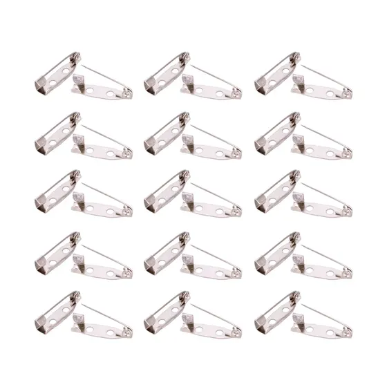 Base De Broche 20Mm Em Ferro Com 1.000 Pecas 074 - Niquel 074