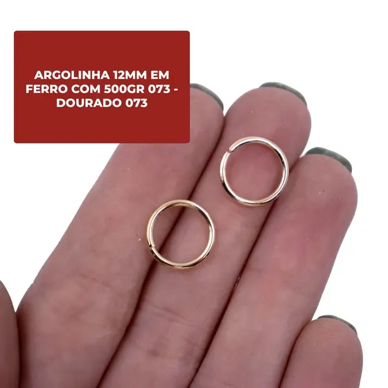 Argolinha 12Mm Em Ferro Com 500Gr 073 - Dourado 073