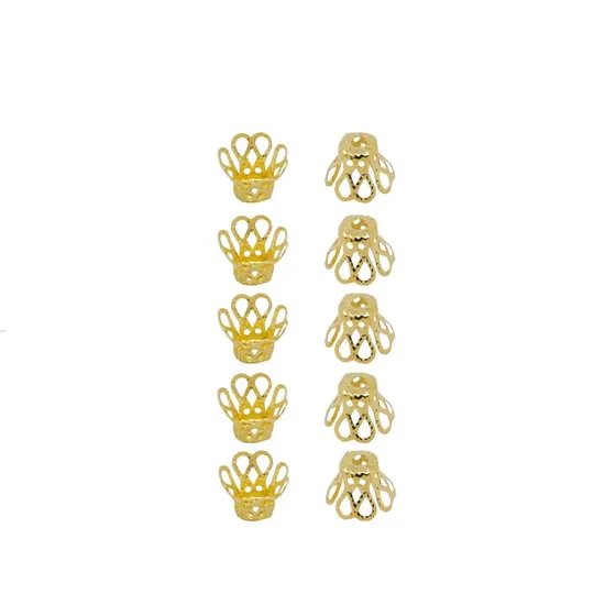 Tulipa Coroa 08Mm Em Ferro Com 1.000 Pecas 073 - Dourado 073