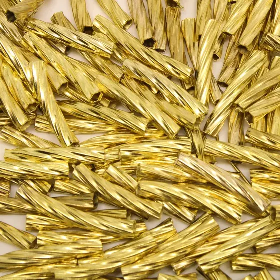 Canudo Torcido Trabalhado Latco 30X3Mm 350G 073 - Dourado 073