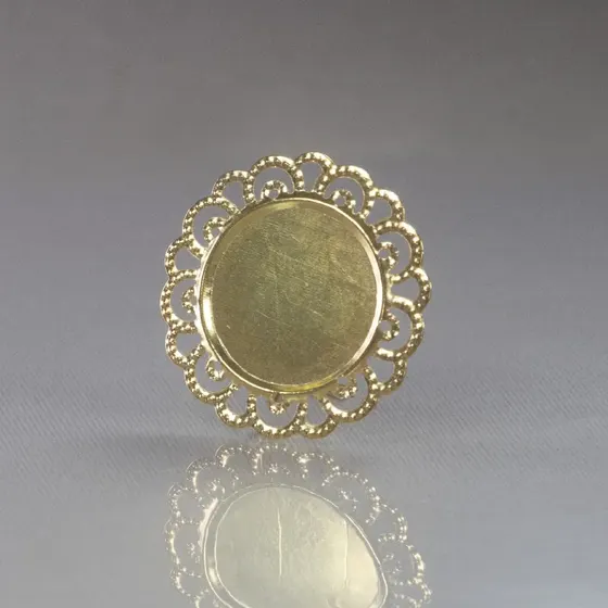 Tag Redonda Para Chaton 10Mm Em Ferro Com 200 Pecas 073 - Dourado 073