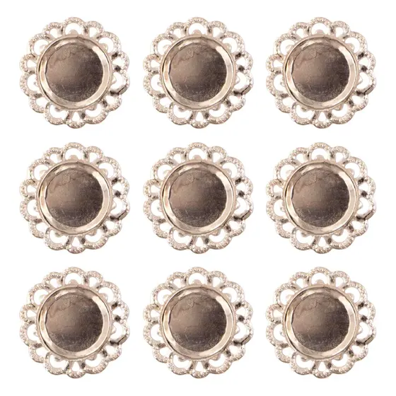Tag Redonda Para Chaton 16Mm Em Ferro Com 200 Pecas