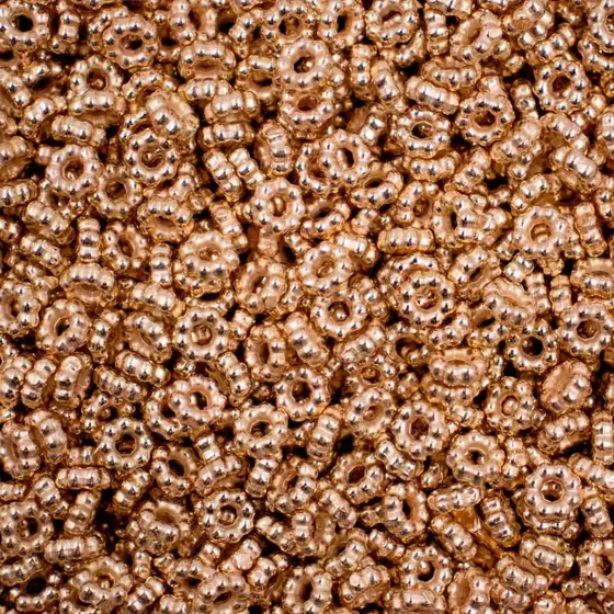 Argola De Bolinhas 06Mm Em Abs Com 500Gr 073 - Dourado 073