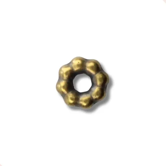 Argola De Bolinhas 06Mm Em Abs Com 500Gr 075 - Ouro Velho