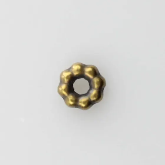 Argola De Bolinhas 06Mm Em Abs Com 500Gr 075 - Ouro Velho